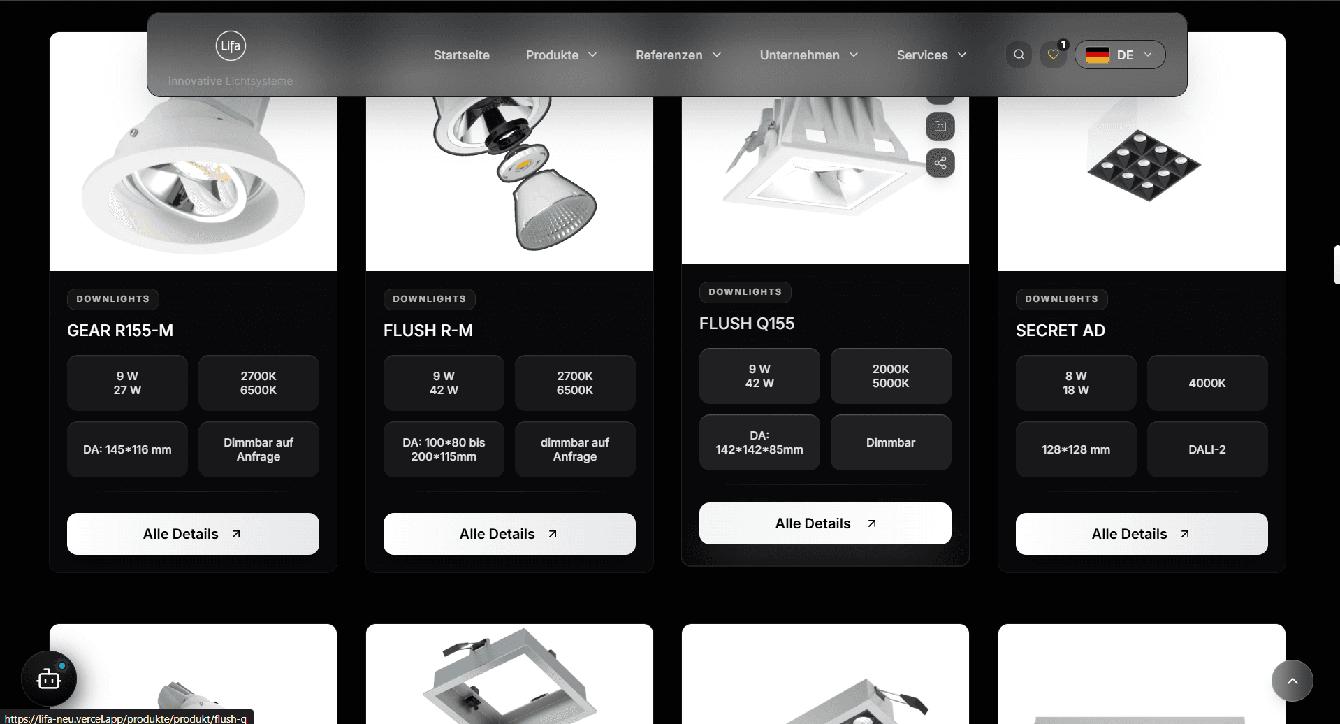 LIFA Innovative Lichtsysteme screenshot 1