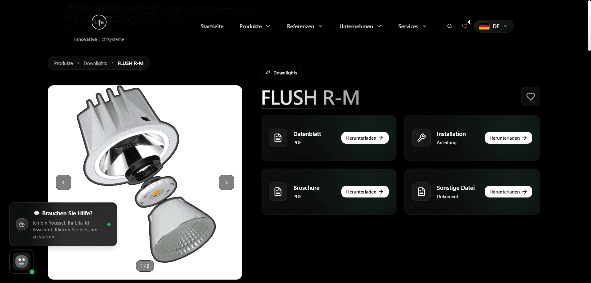 LIFA Innovative Lichtsysteme screenshot 2